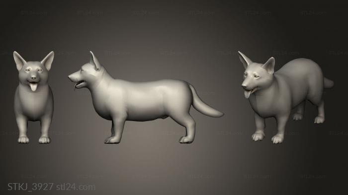 Animal figurines (Dog, STKJ_3927) 3D models for cnc