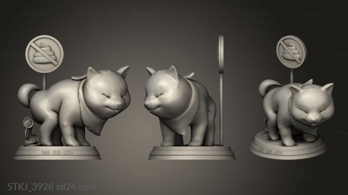 Animal figurines (Dogecoin, STKJ_3928) 3D models for cnc