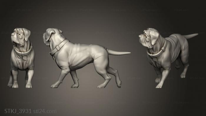 Animal figurines (Dogs basset hound, STKJ_3931) 3D models for cnc