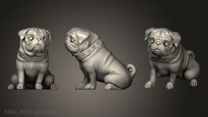 Animal figurines (Dogs basset hound, STKJ_3932) 3D models for cnc