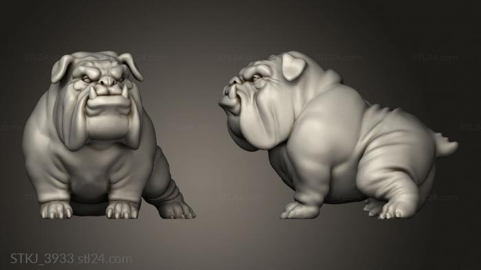 Animal figurines (Dogs basset hound, STKJ_3933) 3D models for cnc