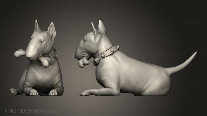 Animal figurines (Dogs basset hound, STKJ_3935) 3D models for cnc