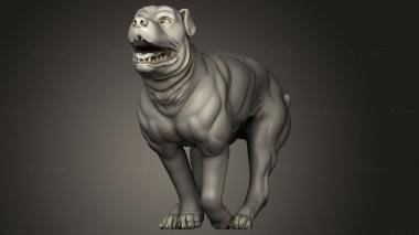 Animal figurines (Dogs Dog, STKJ_3940) 3D models for cnc