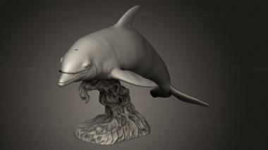 Animal figurines (dolphin, STKJ_3943) 3D models for cnc