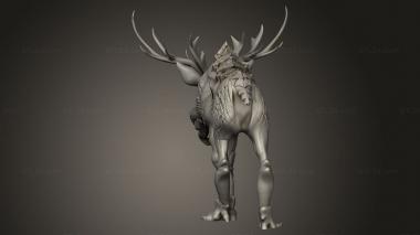 Animal figurines (Hellstag and Horrid Deer monsters mon ec, STKJ_3946) 3D models for cnc