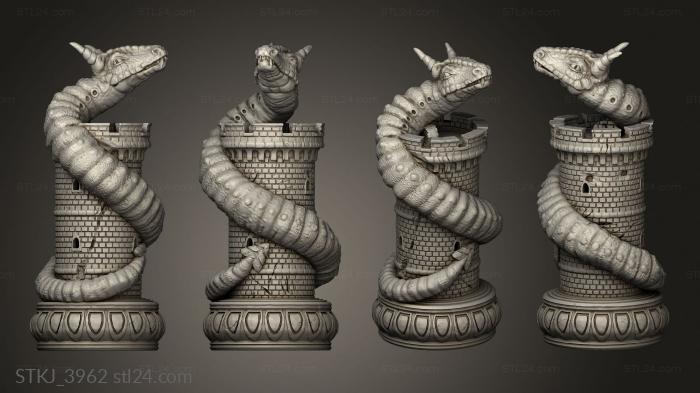 dragon chess the wyrm rook worm drain