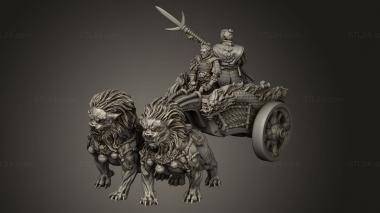 Animal figurines (Dragon Empire Chariot, STKJ_3965) 3D models for cnc