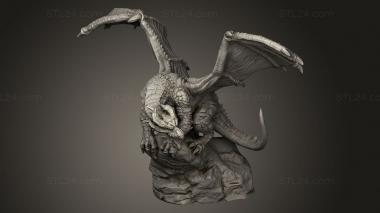 Animal figurines (Dragon Inplace TT, STKJ_3966) 3D models for cnc