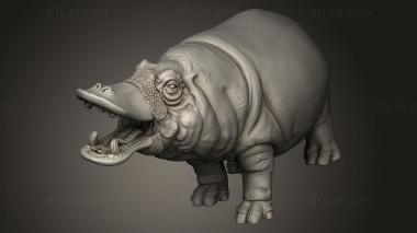 Animal figurines (Duck Billed Platypotamus, STKJ_3975) 3D models for cnc