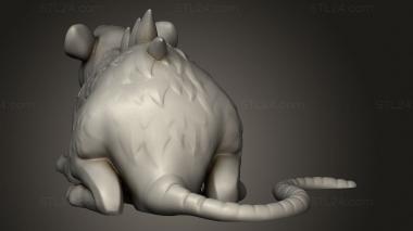 Animal figurines (DUNGEON CRITTERS Dire Rat in, STKJ_3998) 3D models for cnc