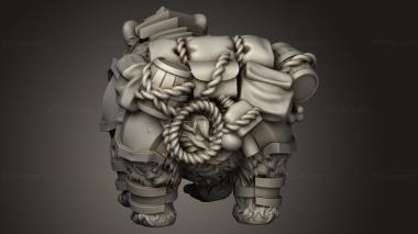 Animal figurines (Dwarf Bear Mount, STKJ_4001) 3D models for cnc