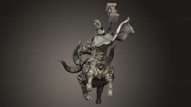 Animal figurines (dwarf riders archvillians Ram Rider, STKJ_4005) 3D models for cnc