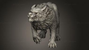 Animal figurines (ed Encounter Goblins and Wolves Wolf Snarl, STKJ_4015) 3D models for cnc