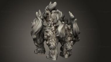 Animal figurines (Elemental Creatures Fire Bear, STKJ_4028) 3D models for cnc