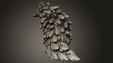 Animal figurines (Elemental Creatures magma pangolin, STKJ_4030) 3D models for cnc