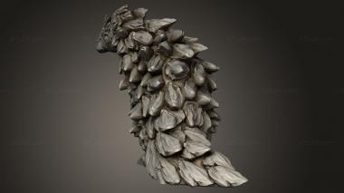 Animal figurines (Elemental Creatures magma pangolin, STKJ_4031) 3D models for cnc