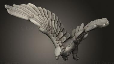 Animal figurines (Elves eagle, STKJ_4043) 3D models for cnc