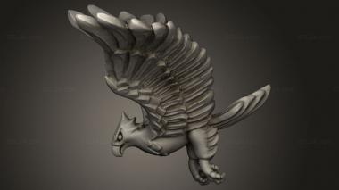 Animal figurines (Elves eagle, STKJ_4043) 3D models for cnc