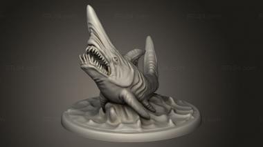 Animal figurines (goblin shark, STKJ_4058) 3D models for cnc