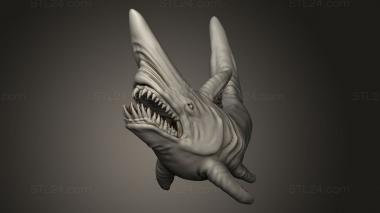 Animal figurines (goblin shark, STKJ_4059) 3D models for cnc