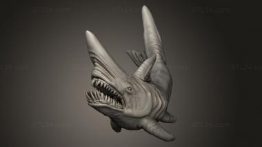 Animal figurines (Goblin Shark, STKJ_4061) 3D models for cnc