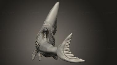 Animal figurines (Goblin Shark, STKJ_4061) 3D models for cnc