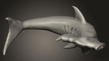 Animal figurines (Hammer Shark, STKJ_4064) 3D models for cnc