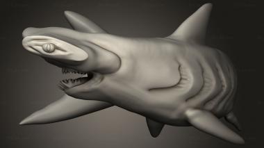 Animal figurines (Hammer Shark, STKJ_4064) 3D models for cnc