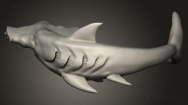 Animal figurines (Hammer Shark, STKJ_4064) 3D models for cnc