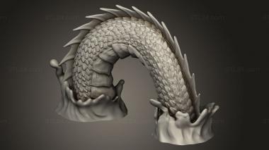 Animal figurines (Sea Serpent Huge Middle, STKJ_4065) 3D models for cnc