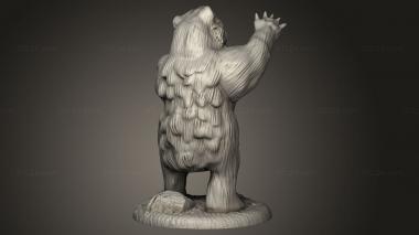 Animal figurines (Beast Bear, STKJ_4088) 3D models for cnc