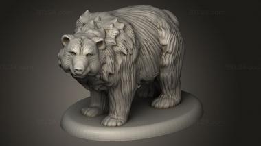 Animal figurines (Beast Bear, STKJ_4090) 3D models for cnc