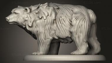 Animal figurines (Beast Bear, STKJ_4090) 3D models for cnc