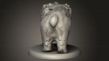 Animal figurines (Beast Bear, STKJ_4090) 3D models for cnc