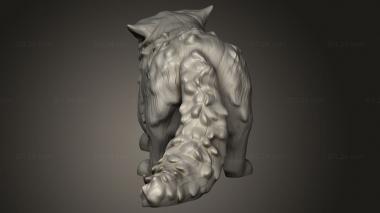 Animal figurines (Beast Cat, STKJ_4091) 3D models for cnc