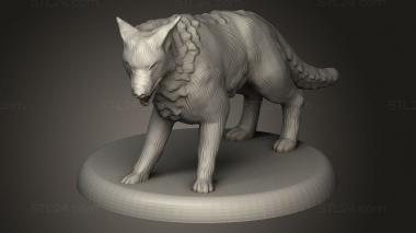 Animal figurines (Beast Dog, STKJ_4096) 3D models for cnc