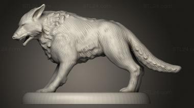 Animal figurines (Beast Dog, STKJ_4096) 3D models for cnc