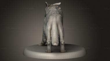 Animal figurines (Beast Dog, STKJ_4096) 3D models for cnc