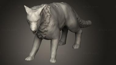 Animal figurines (Beast Dog, STKJ_4097) 3D models for cnc