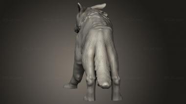 Animal figurines (Beast Dog, STKJ_4097) 3D models for cnc