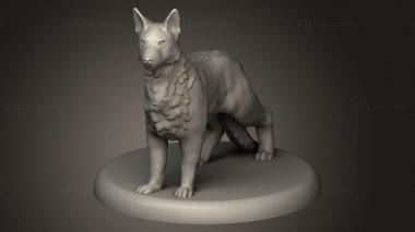 Animal figurines (Beast Dog, STKJ_4098) 3D models for cnc