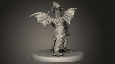 Animal figurines (Beast Dragonling, STKJ_4100) 3D models for cnc