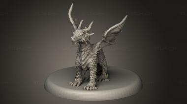 Animal figurines (Beast Dragonling, STKJ_4102) 3D models for cnc