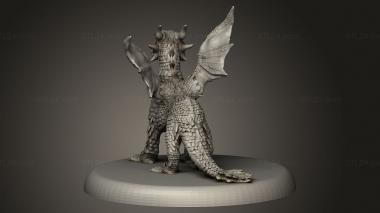 Animal figurines (Beast Dragonling, STKJ_4102) 3D models for cnc