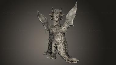 Animal figurines (Beast Dragonling, STKJ_4103) 3D models for cnc