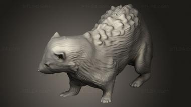 Animal figurines (Beast Ferret, STKJ_4104) 3D models for cnc