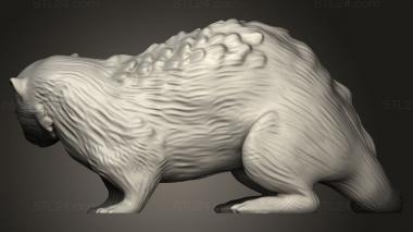 Animal figurines (Beast Ferret, STKJ_4104) 3D models for cnc