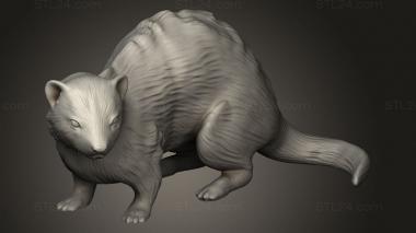 Animal figurines (Beast Ferret, STKJ_4105) 3D models for cnc