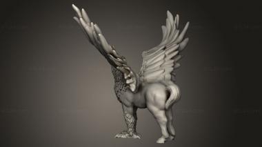 Animal figurines (Beast Hippogriff, STKJ_4106) 3D models for cnc