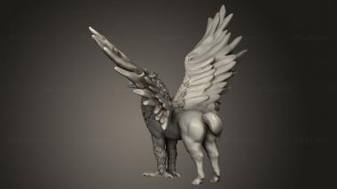 Animal figurines (Beast Hippogriff, STKJ_4107) 3D models for cnc